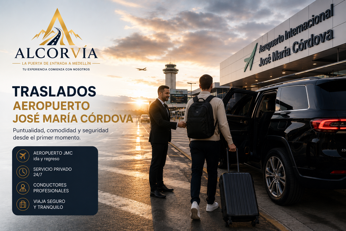 Traslado Aeropuerto Internacional José María Córdova (JMC)